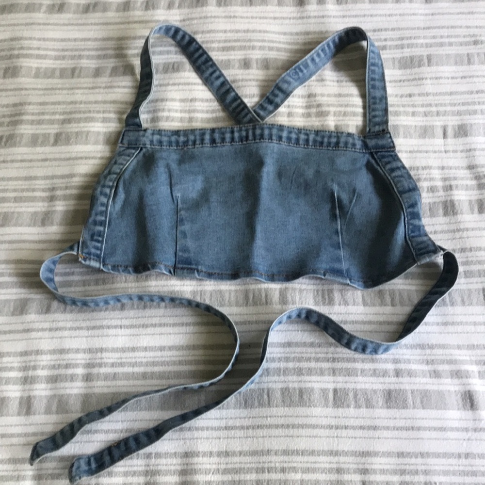 Superdown Leia denim crop top S - Picture 4 of 16